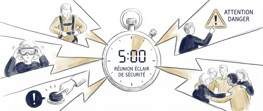 Illustration article flash sécurité 5 minutes formation