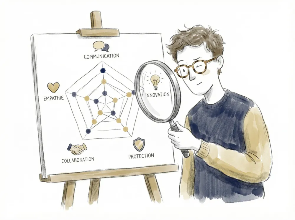 Illustration radar chart auto-diagnostic managérial URTAM
