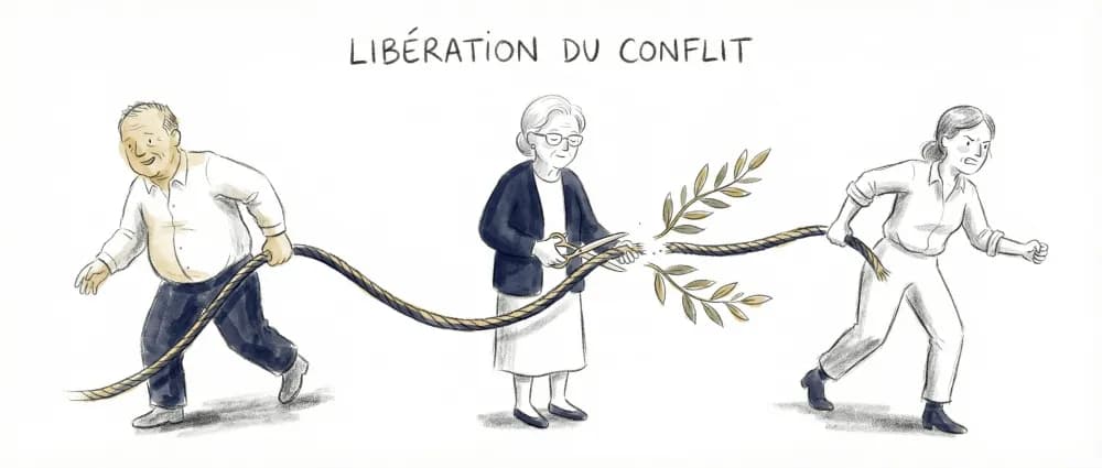 Illustration détaillée formation gestion des conflits